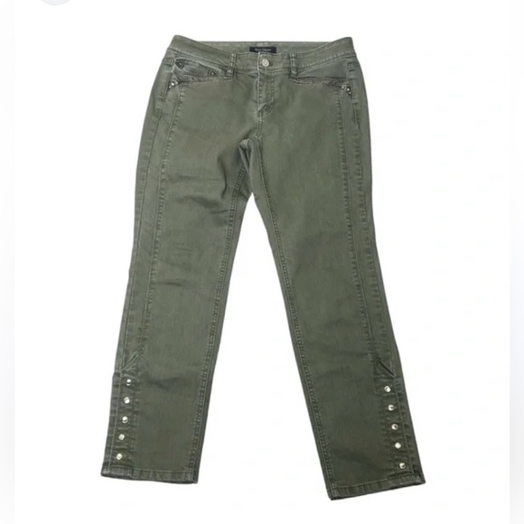 WHBM Blanc Green Crop Jeans - Picture 7 of 9